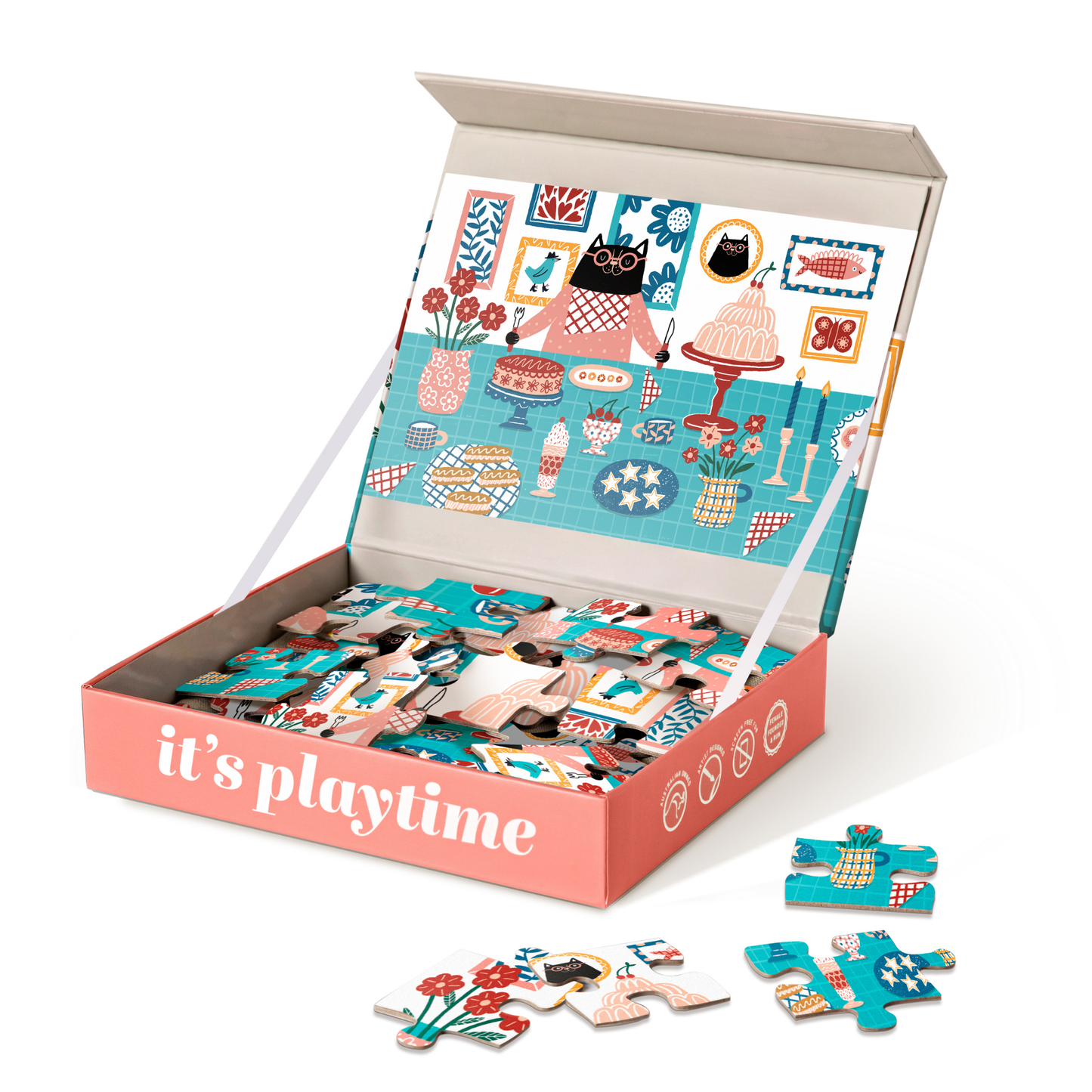 24 Piece Kids Puzzle  - Cat Banquet