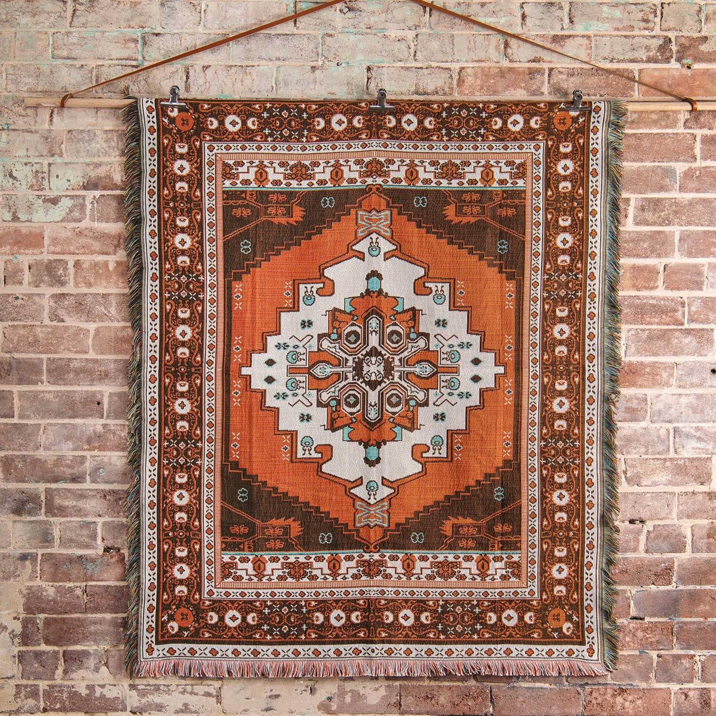 'Norwegian Wood' Woven Picnic Rug/Throw: Regular 130x160cm