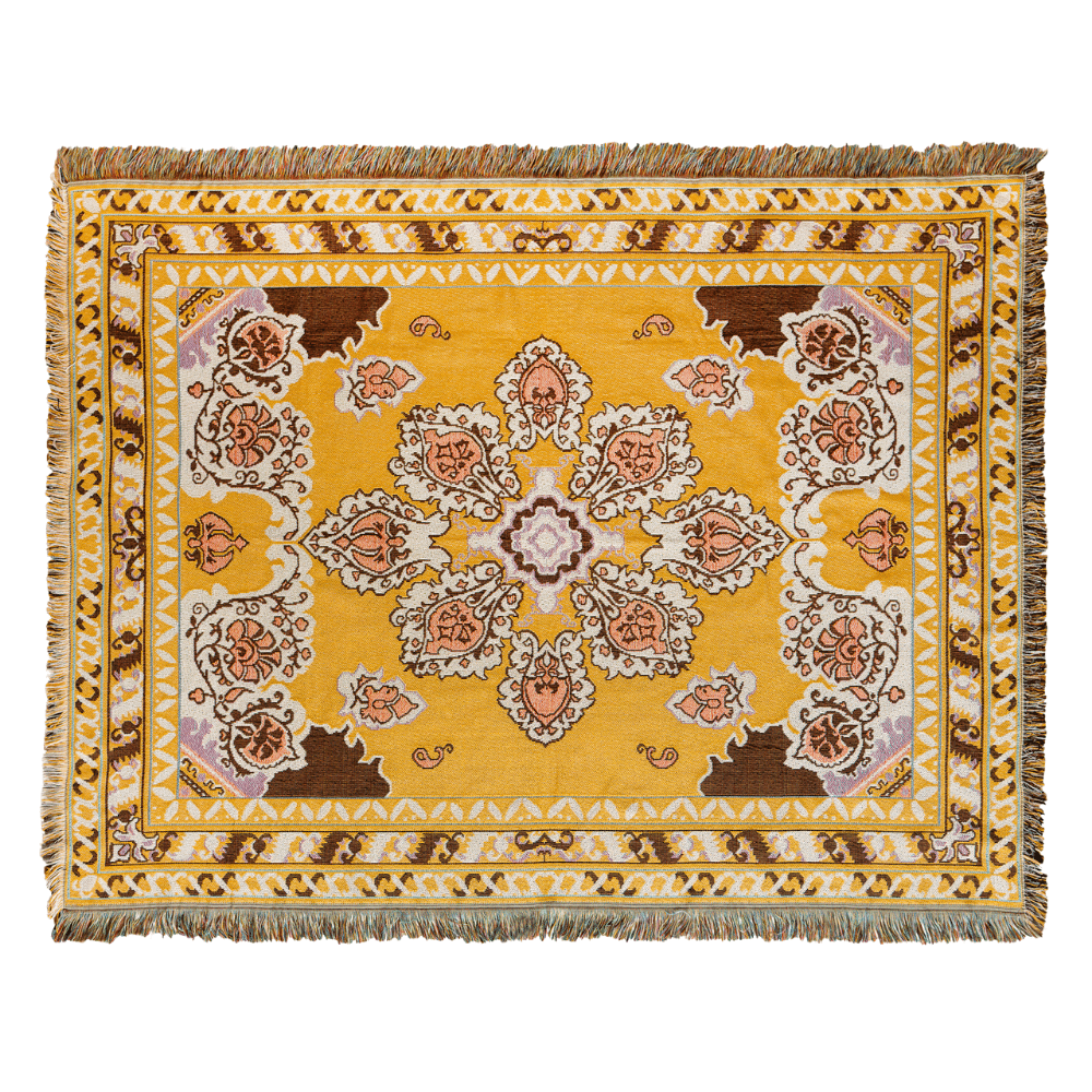 'Here Comes The Sun' Woven Picnic Rug/Throw: Regular 130x160cm