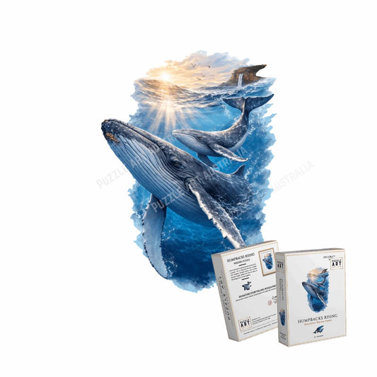 Humpback Whale Breach~ Decorative Wooden Puzzle