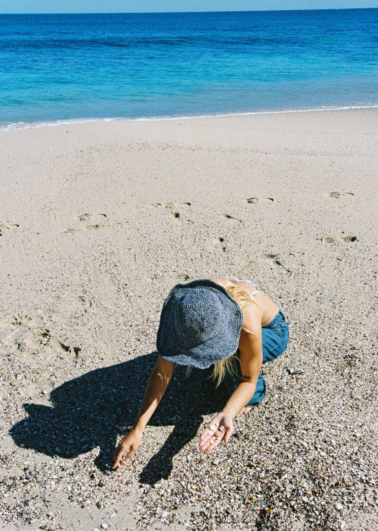 Polly Short Brim Hat // Denim