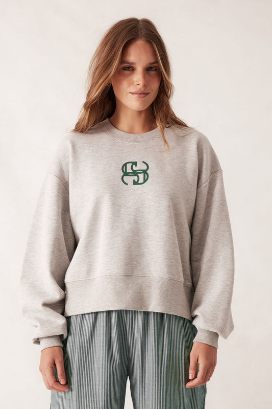 Cropped Slouchy Crew
