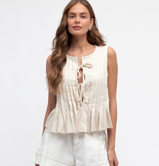 Penny Pleated Top