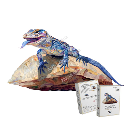 Blue Tongue Lizard Explorer ~ Decorative Wooden Puzzle
