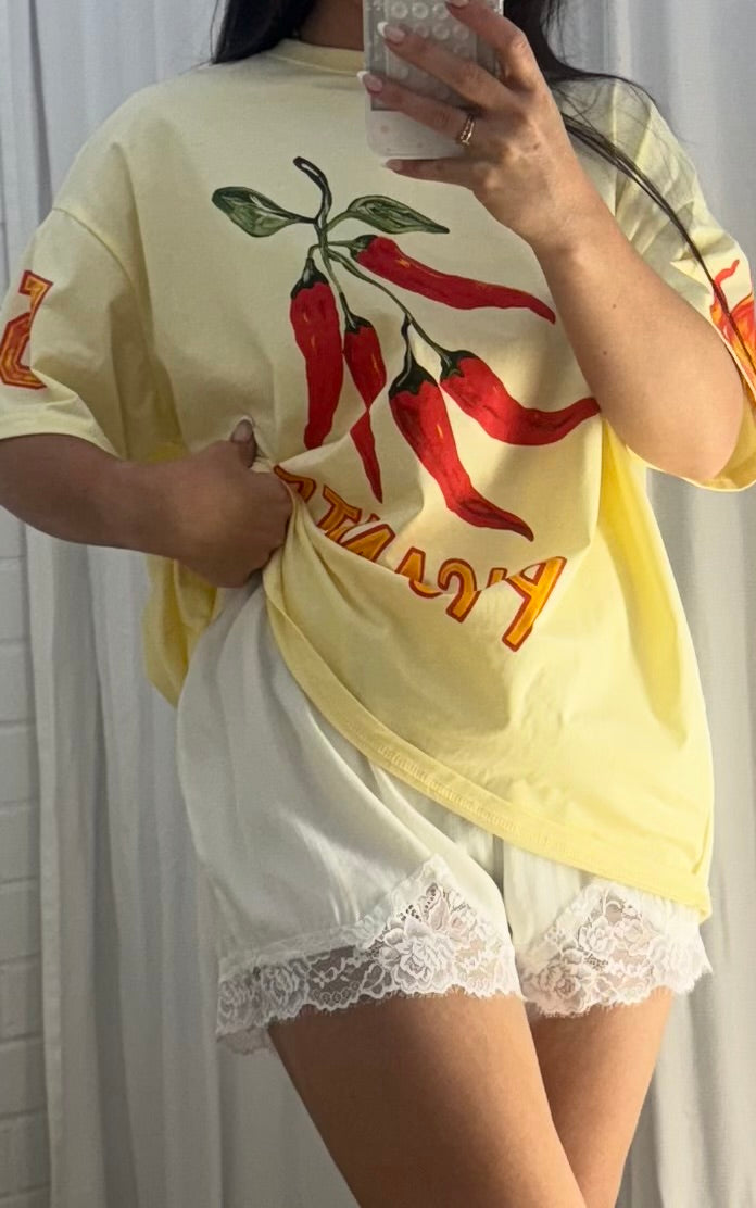 Sally Lace Short - White