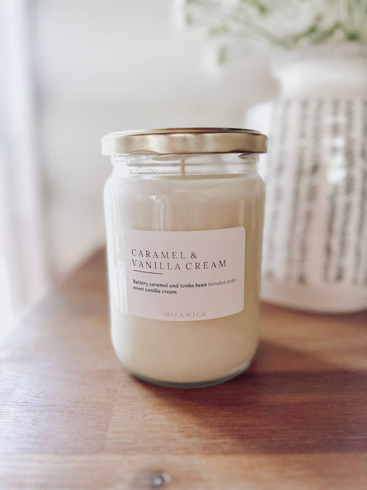 Caramel & Vanilla Cream: Large 250ml Classic Jar