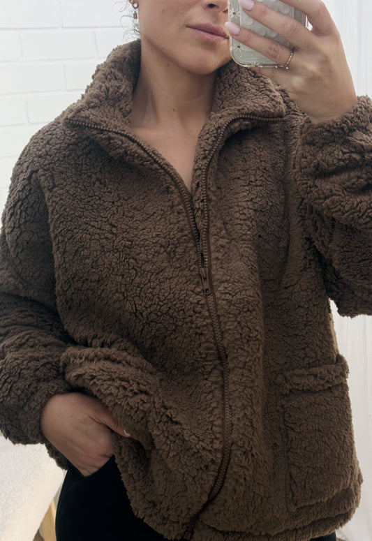 Choc Teddy Jacket