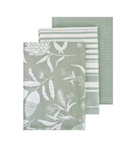 Bindi 3 pack Tea Towel Mint