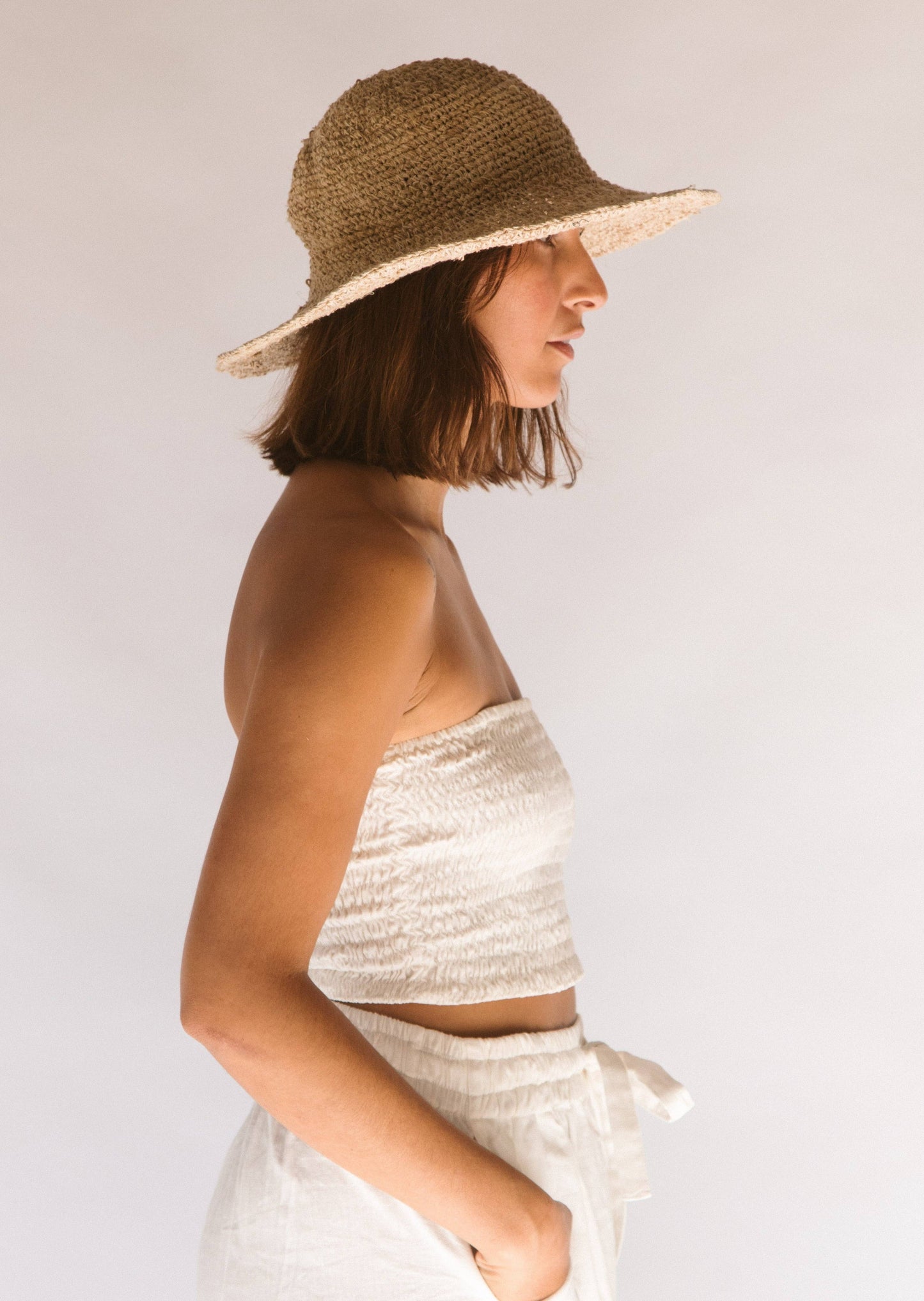 Polly Short Brim Hat // Natural