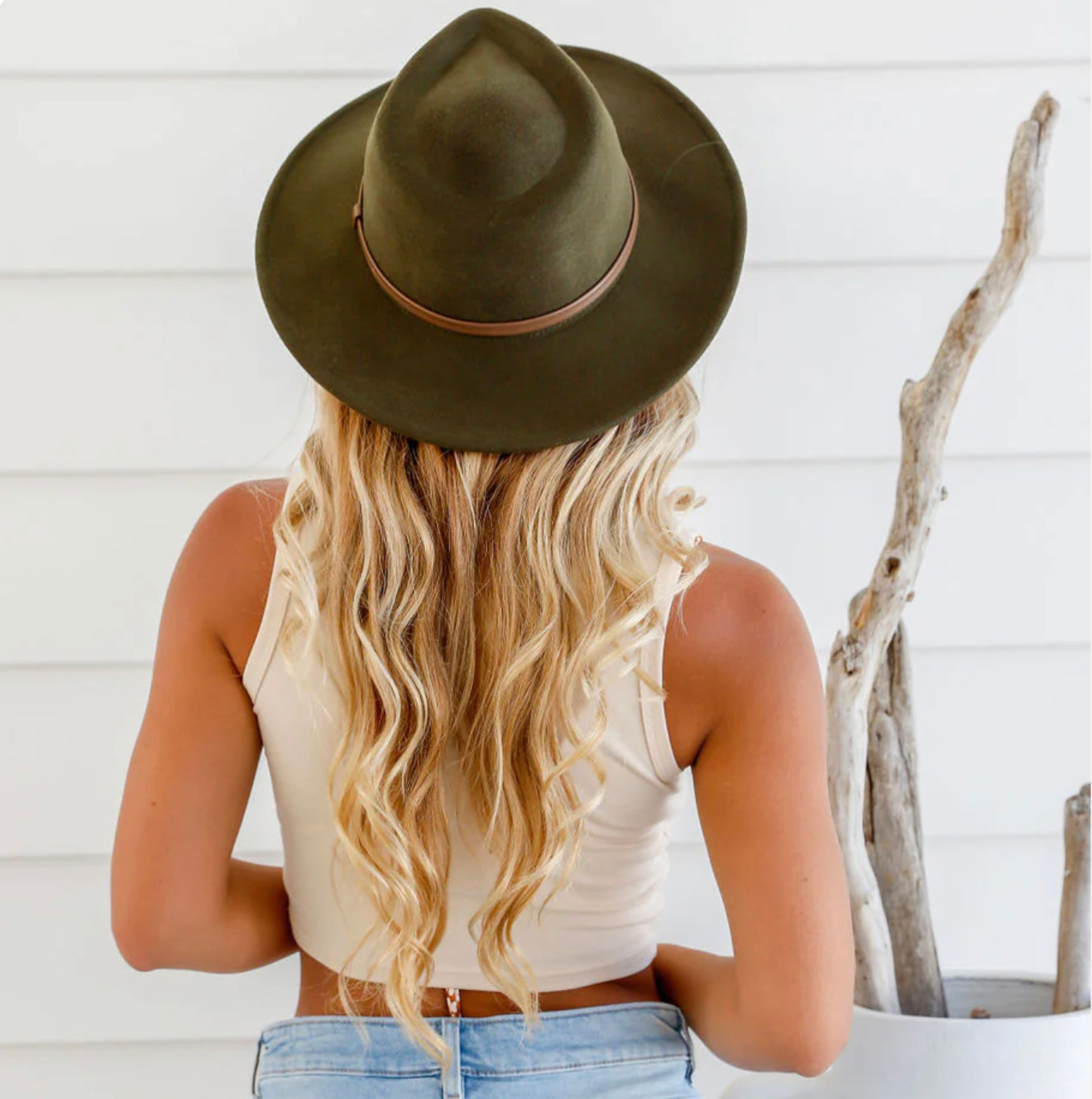 Wool Fedora - Khaki