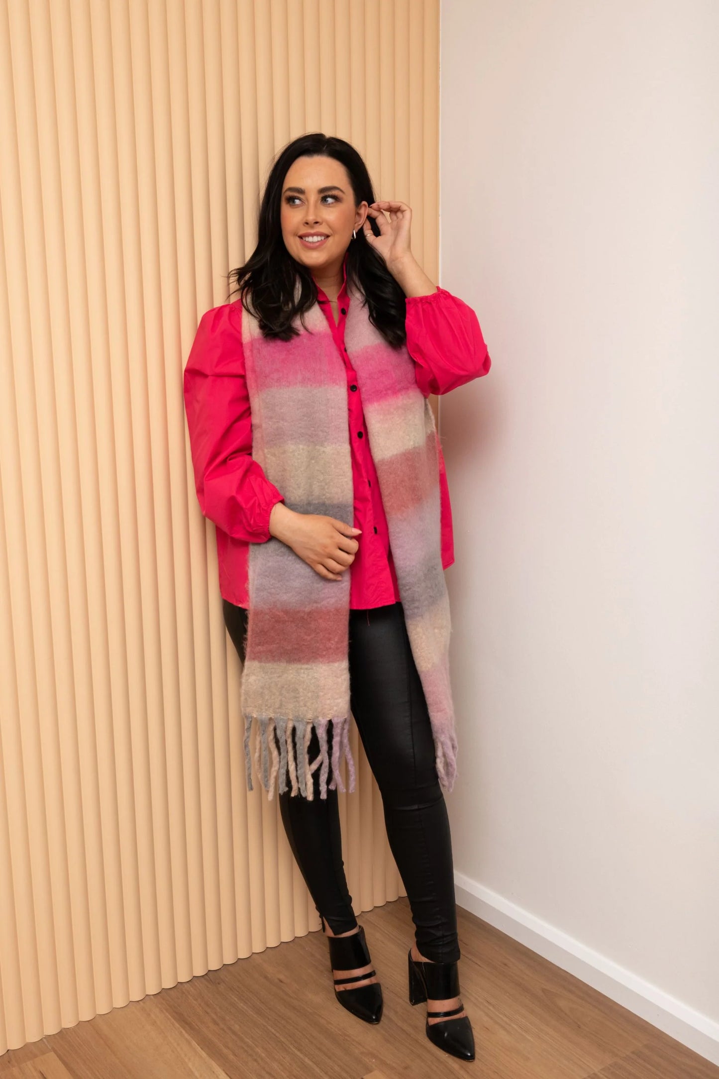 Hotham Scarf - Mauve & Pink