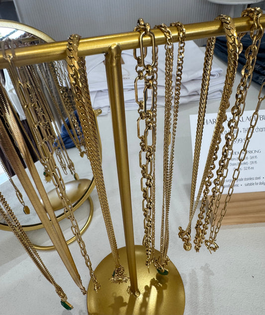 Gold Charm Necklace Chains
