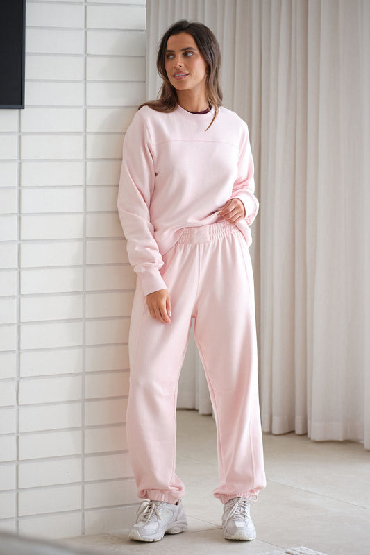 Seamed Trackpant - Shell Pink