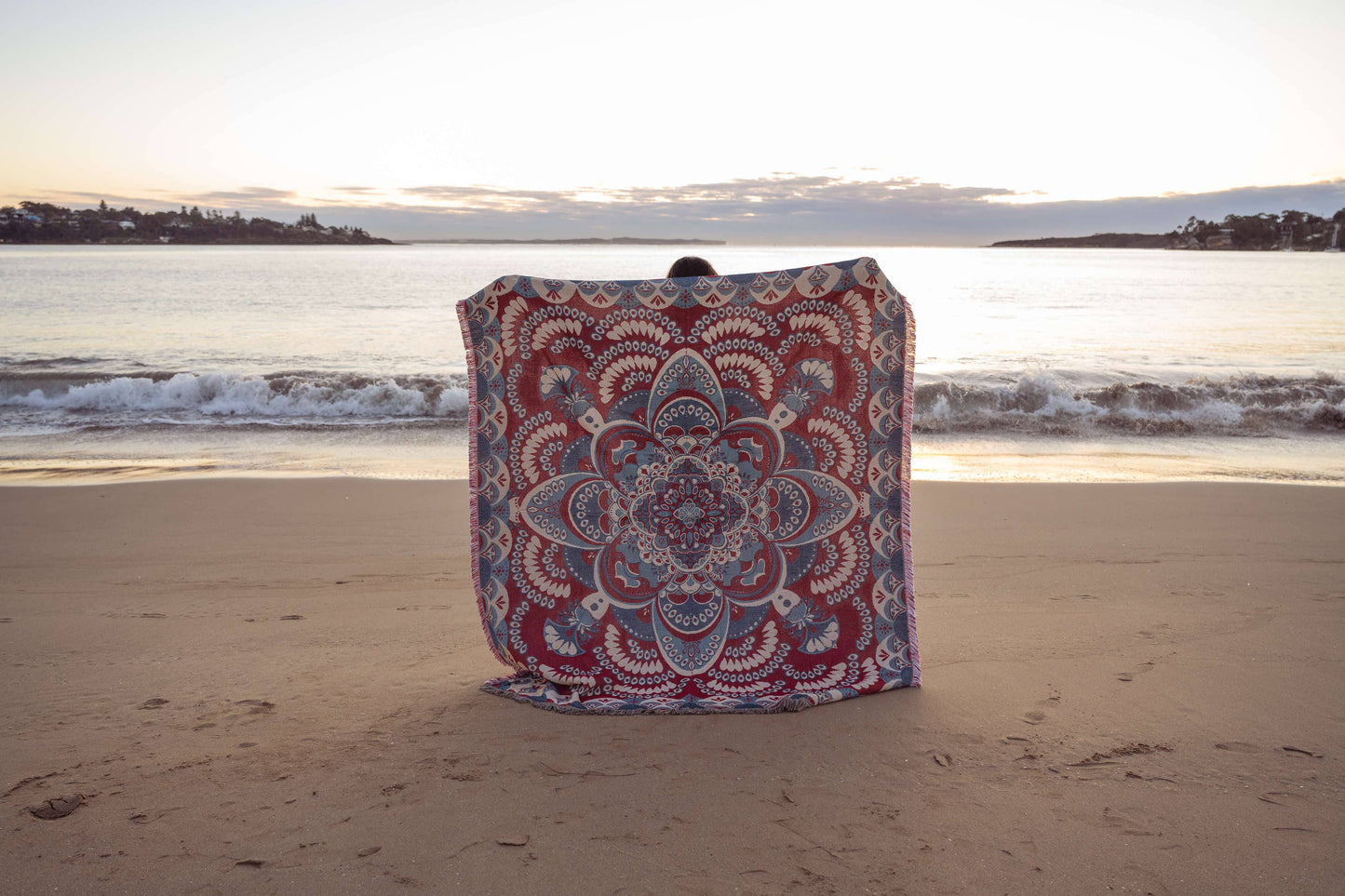 'You'll Be Mine' Woven Picnic Rug/Throw: Regular 130x160cm