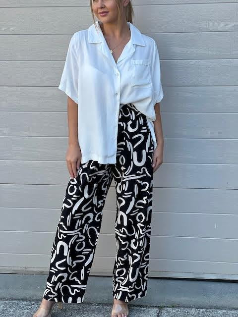 Monochrome Tie Pant