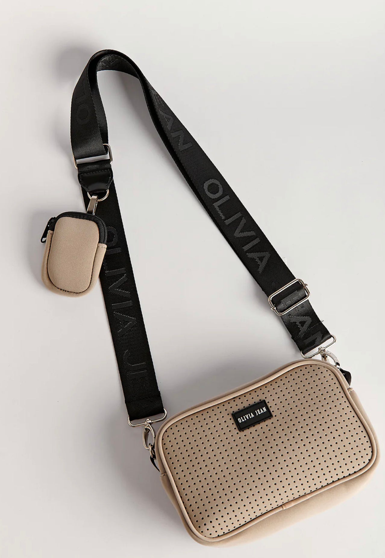 Spice (Beige) Neoprene Crossbody Bag