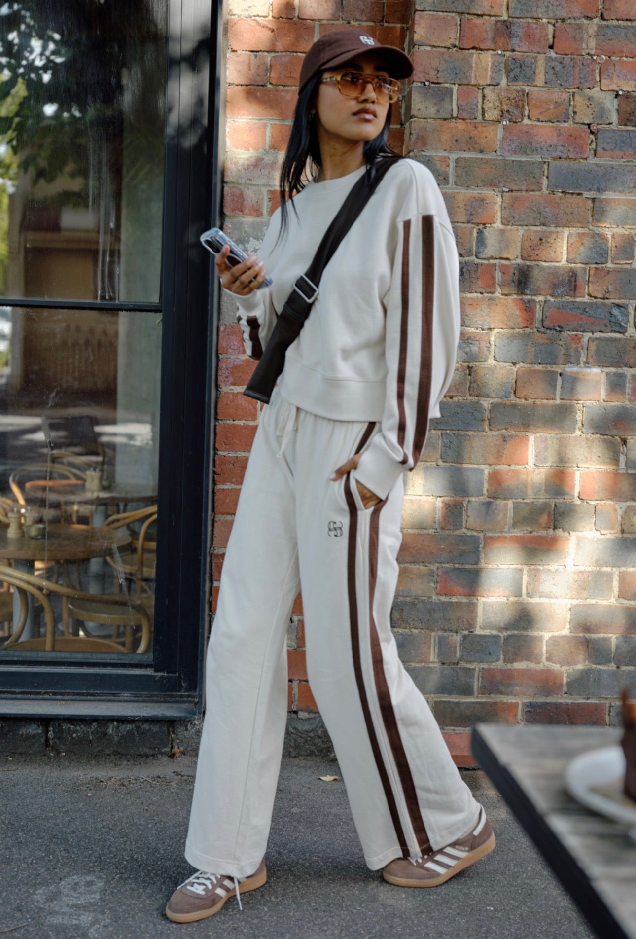 Gigi Wide Leg Terry Trackpant
