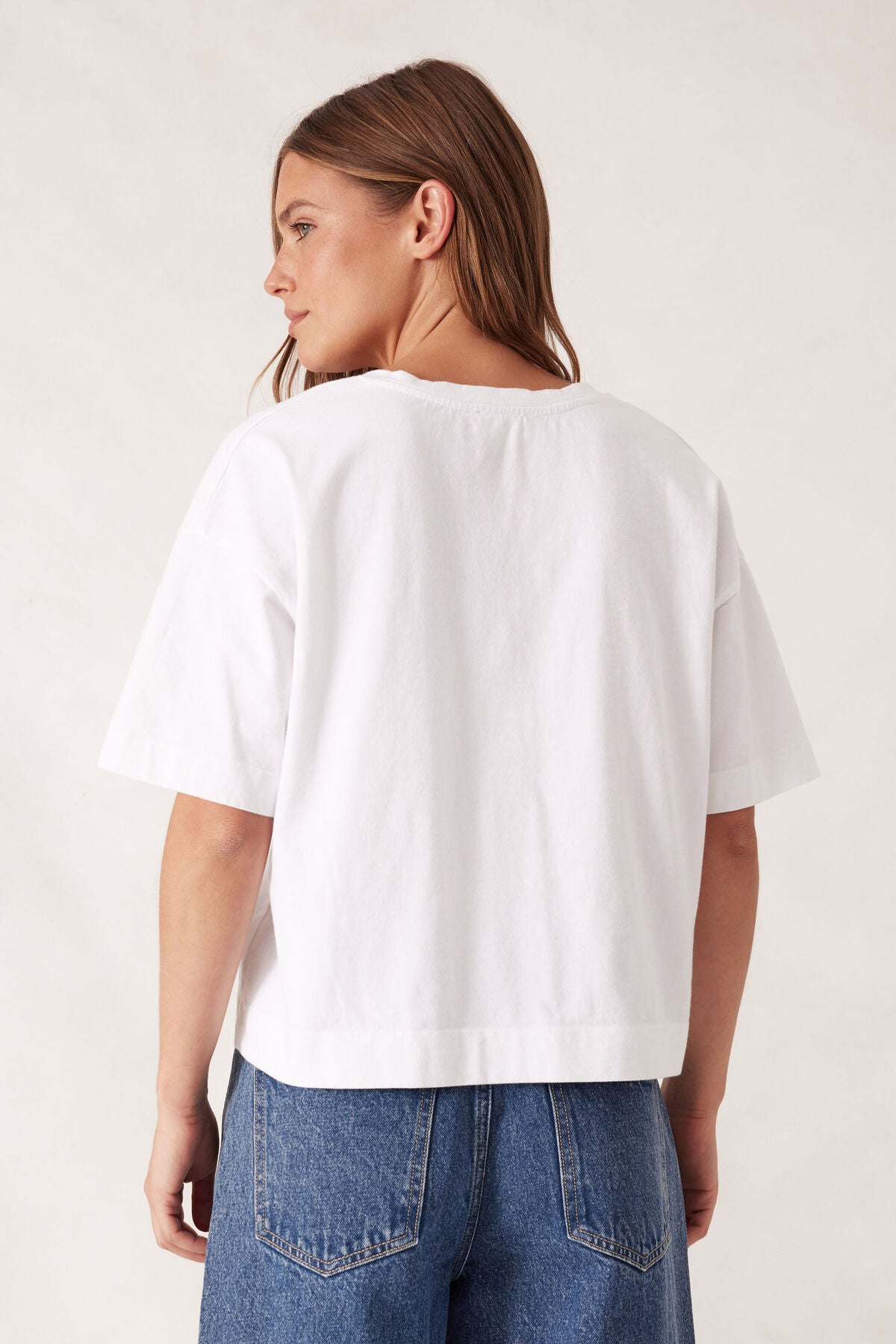 Boxy V Neck Tee