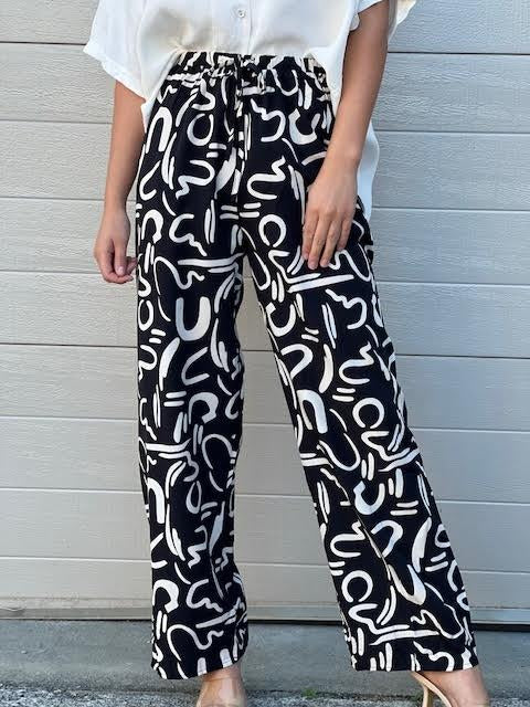 Monochrome Tie Pant