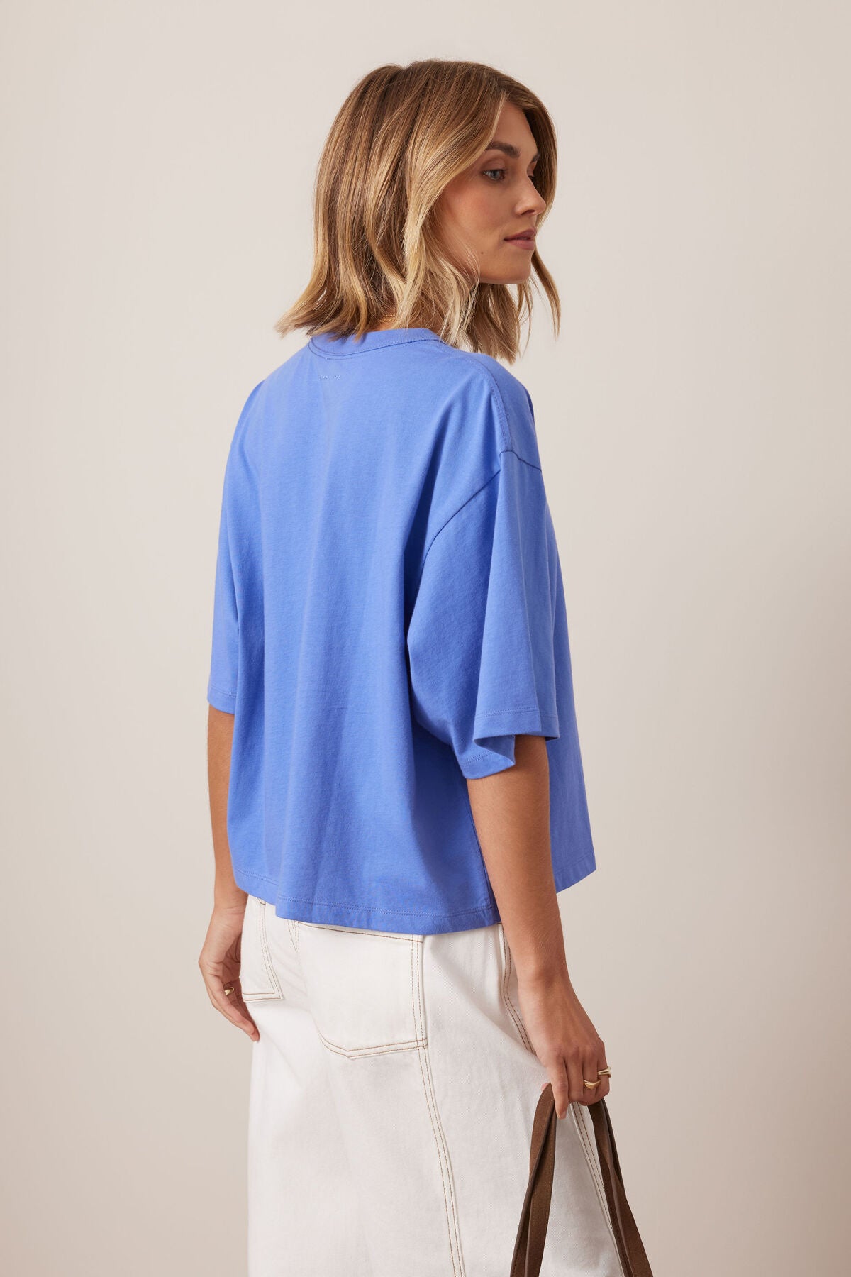 Phoebe Premium Tee Vintage Blue