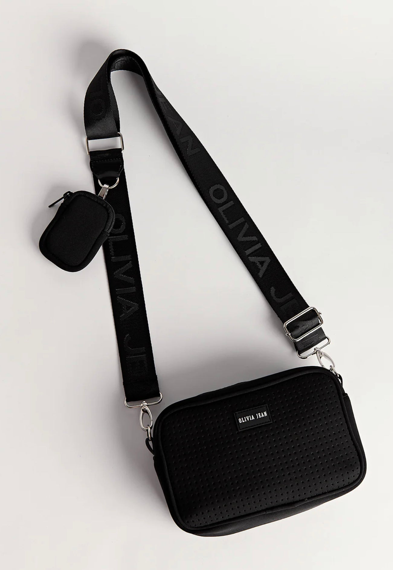 Spice (Black) Neoprene Crossbody Bag