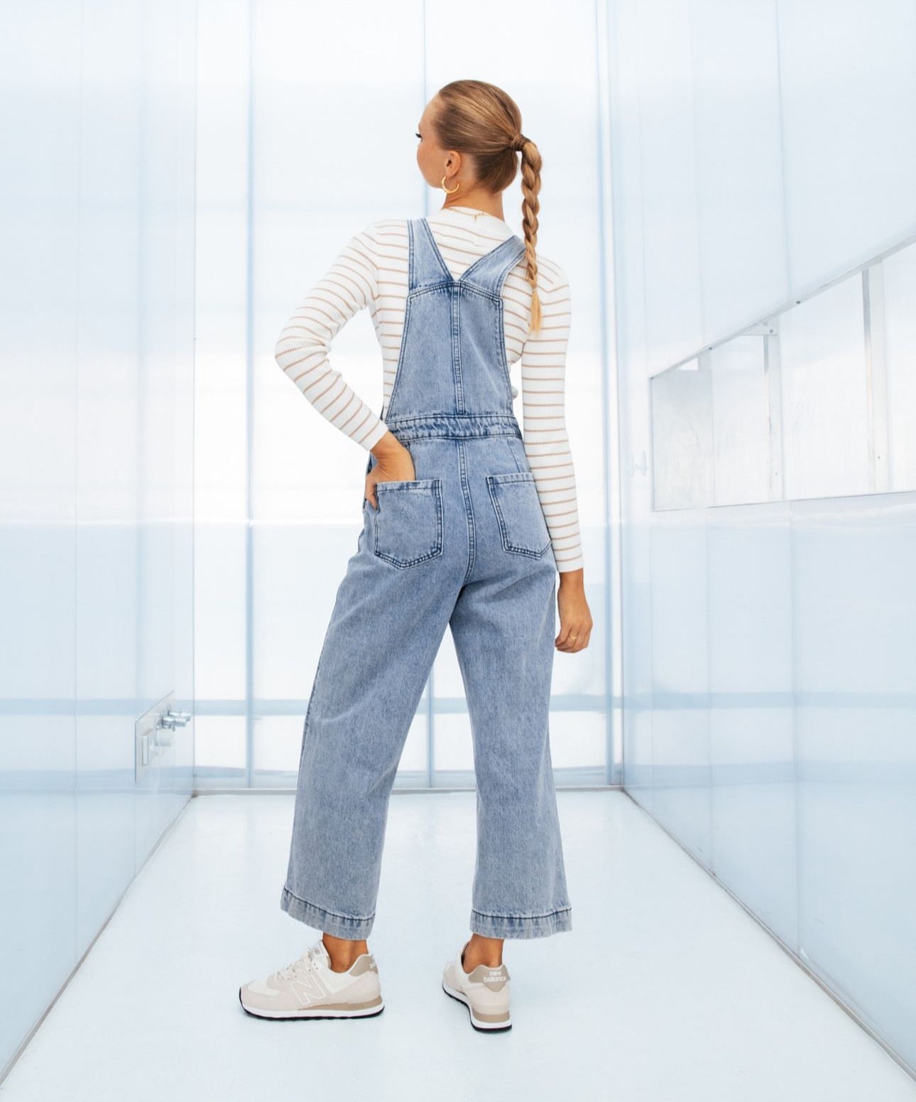 Heart Denim Overalls - Blue