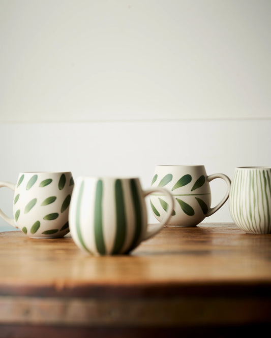 Hug Me Mugs Set x 4 - Olive Brush