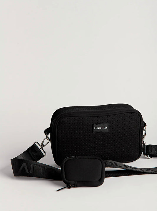 Spice (Black) Neoprene Crossbody Bag