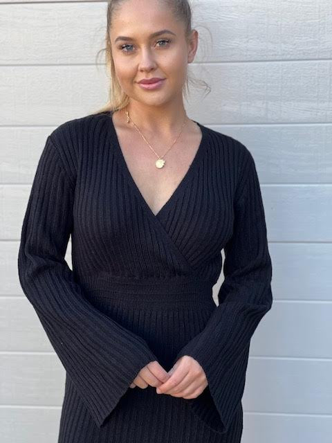 SOPHIA RIBBED KNIT DRESS