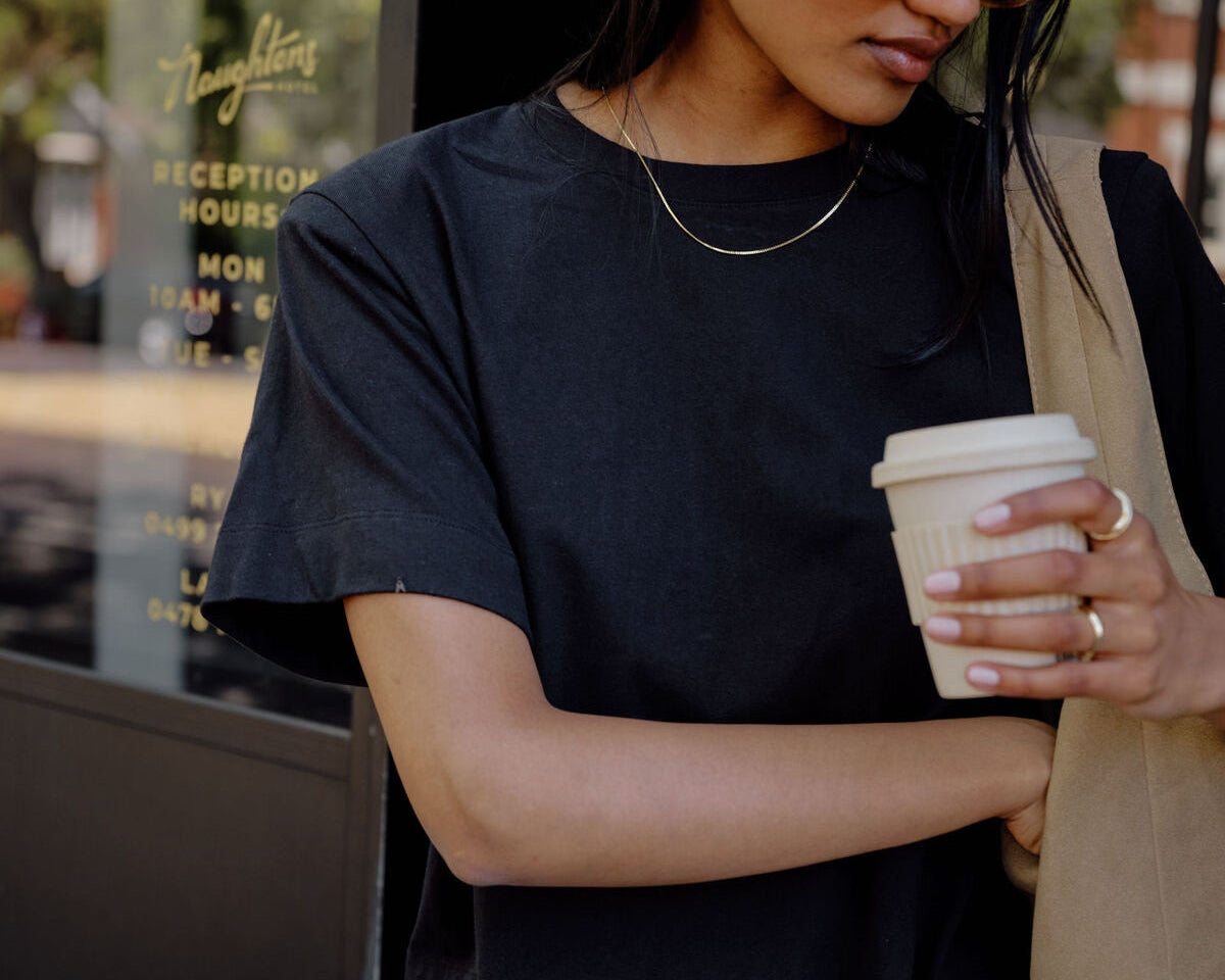 Sofia Boxy Tee - Black