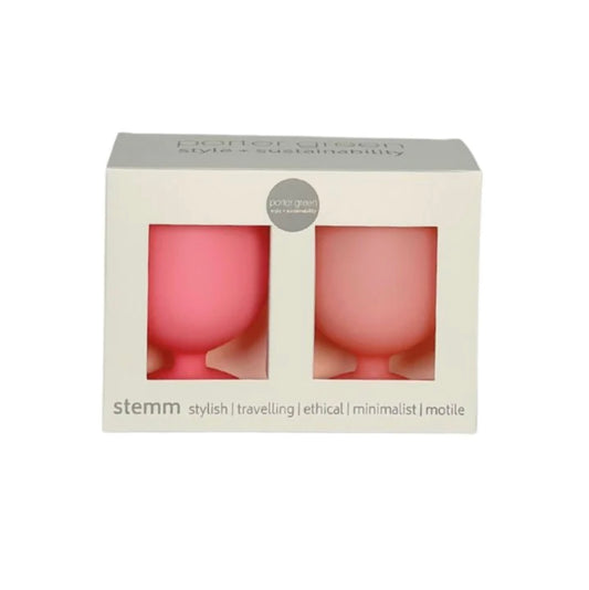 Flamingo + Lotus | Stemm | Unbreakable Silicone Wine Glasses