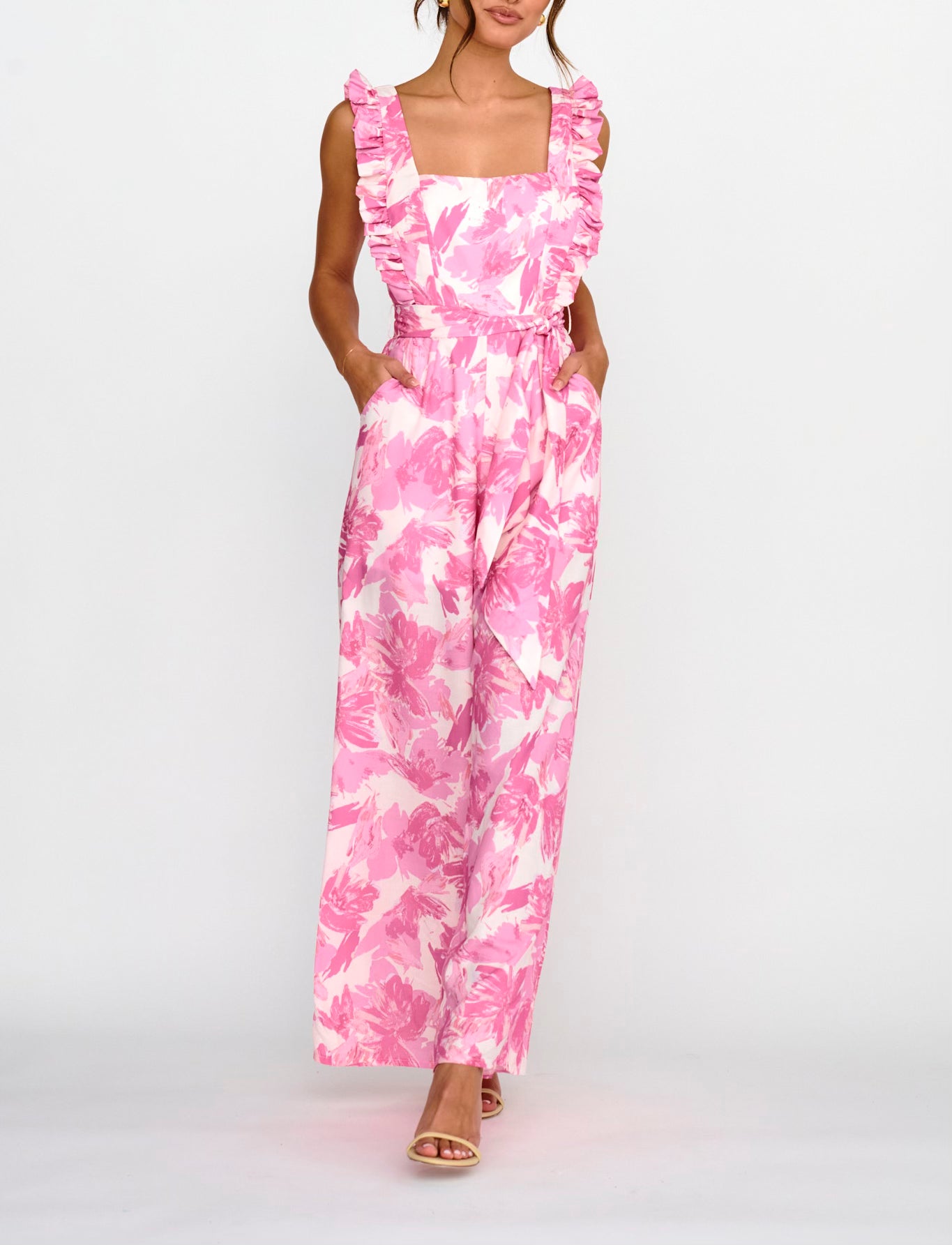 Floral Frill Jumpsuit