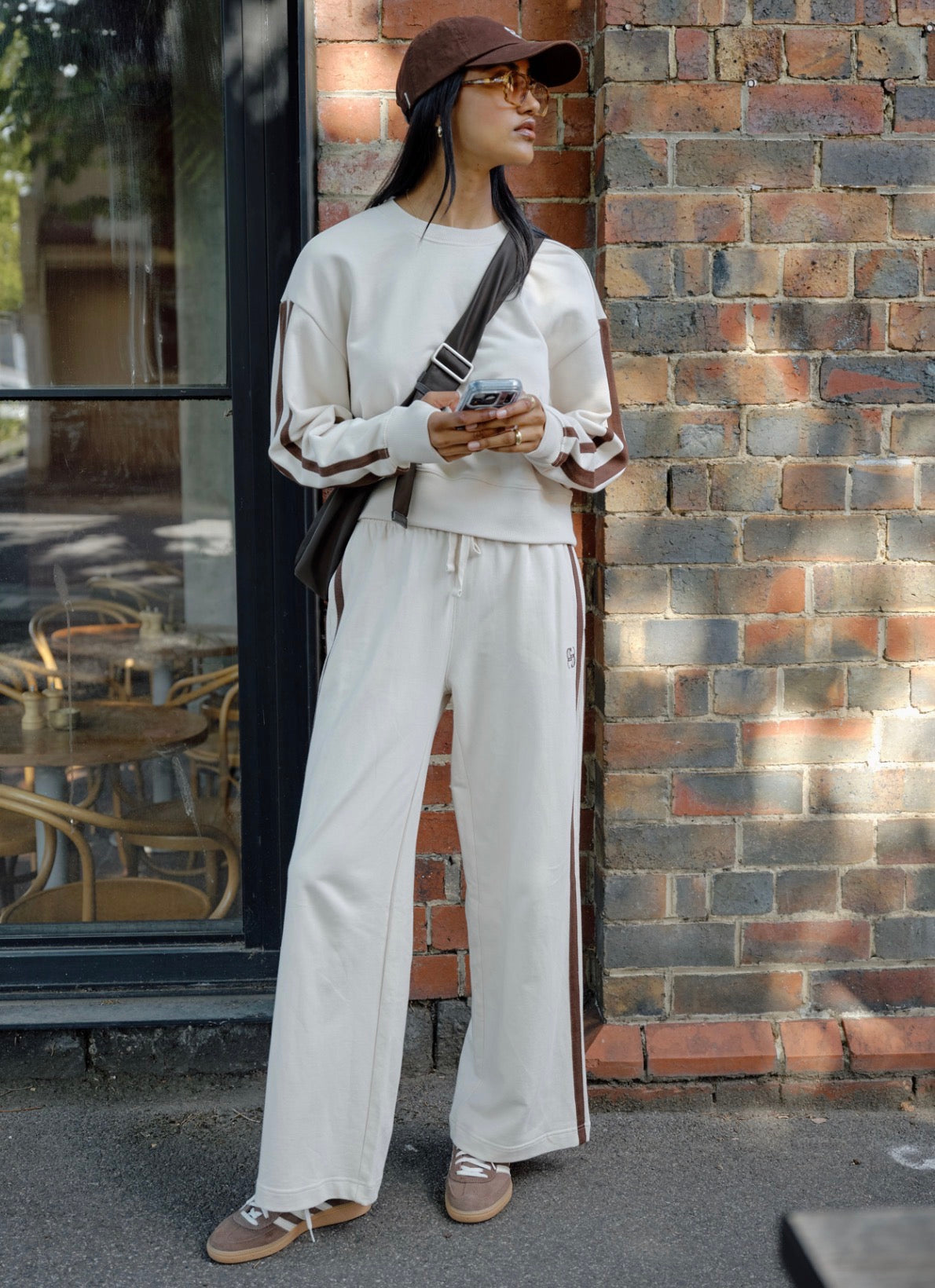 Gigi Wide Leg Terry Trackpant