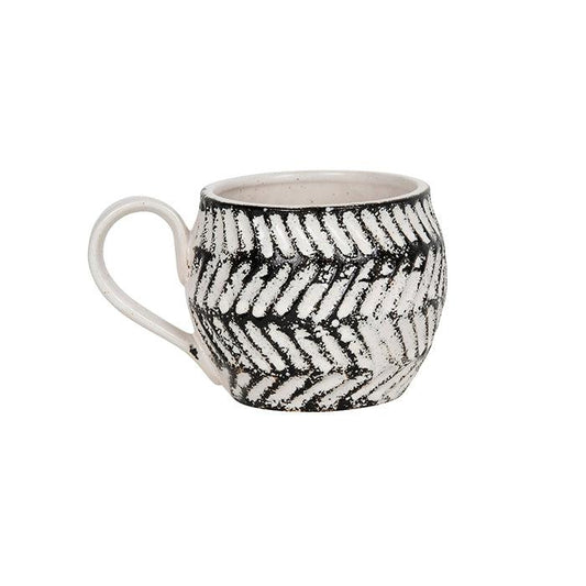 FIFE STONE MUG - Etched Black/Cream