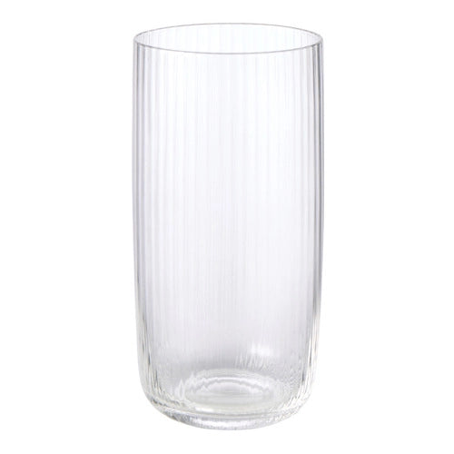 KIRSHAW CLR GLASS RIBBED HIGH TUMBLER