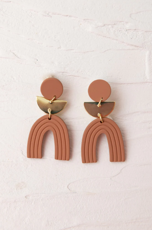 Gael Earring - Natural & Gold