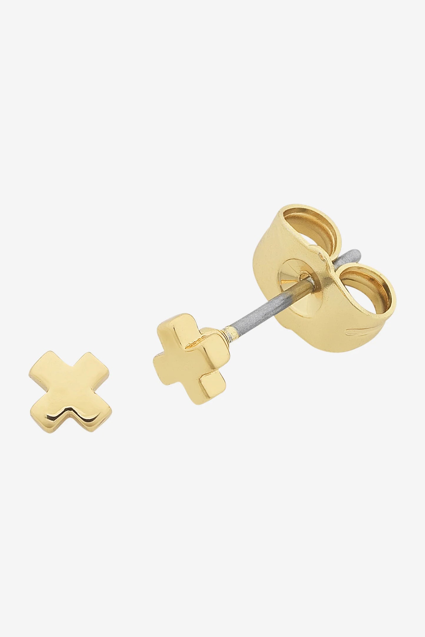 Petite Cross Gold Earring