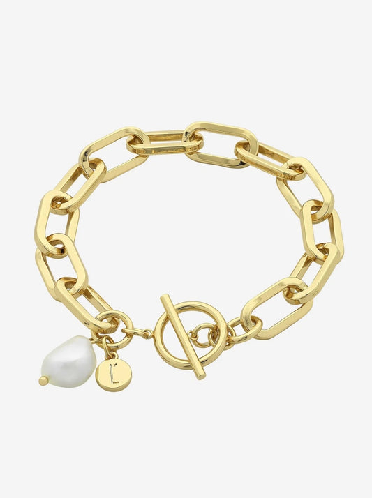 Darcy Gold Pearl Bracelet