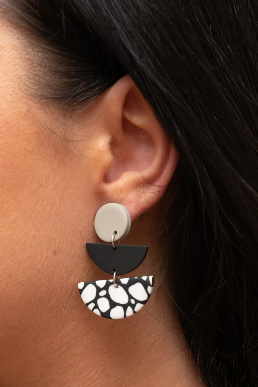 Jayla Earring - Black & Grey