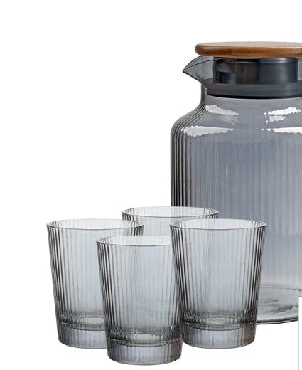 TODD WATER JUG & TUMBLER 5 P SET - Grey