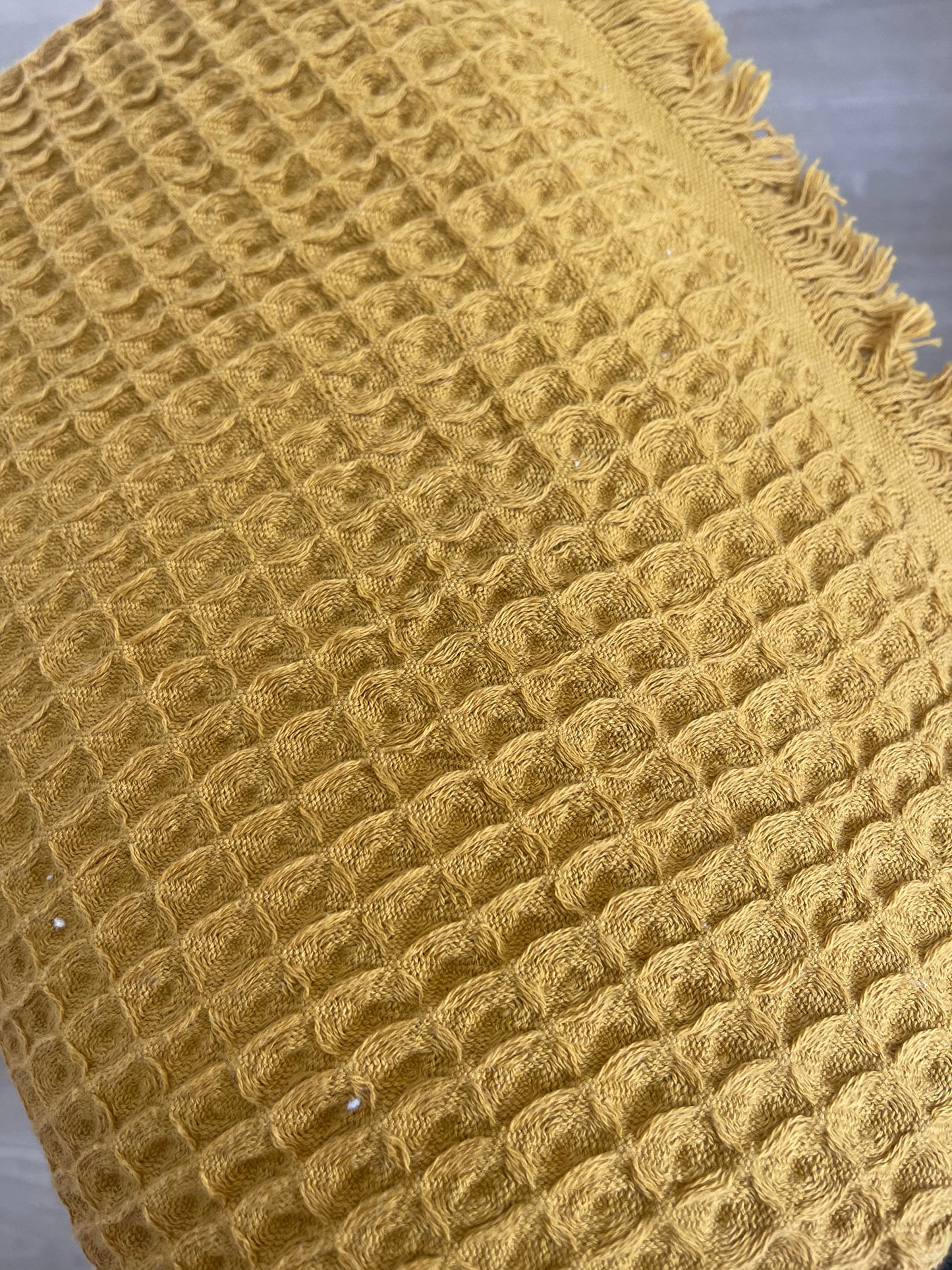 Waffle Throw - Mustard