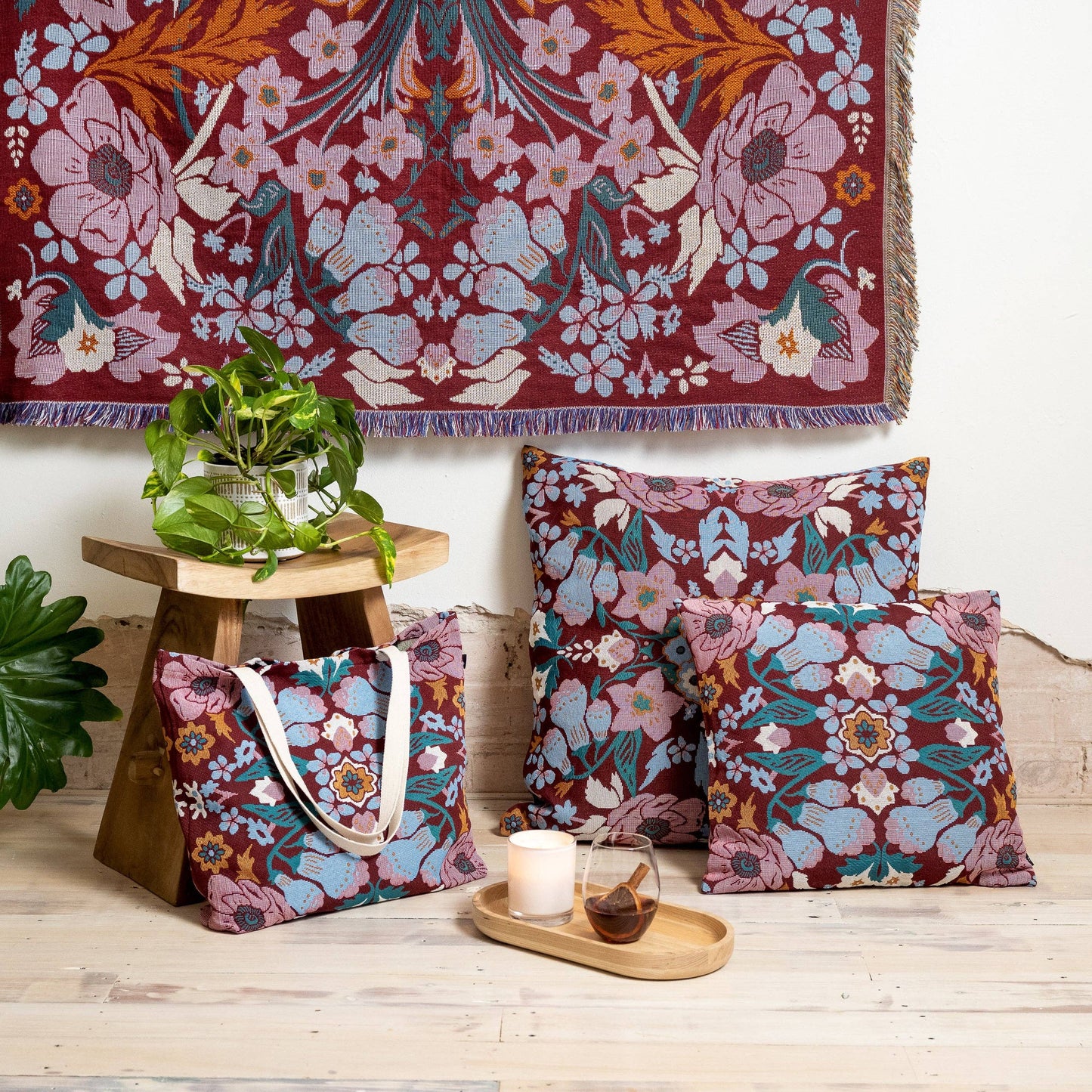 'Magical Mystery' Woven Picnic Rug/Throw: Regular 130x160cm