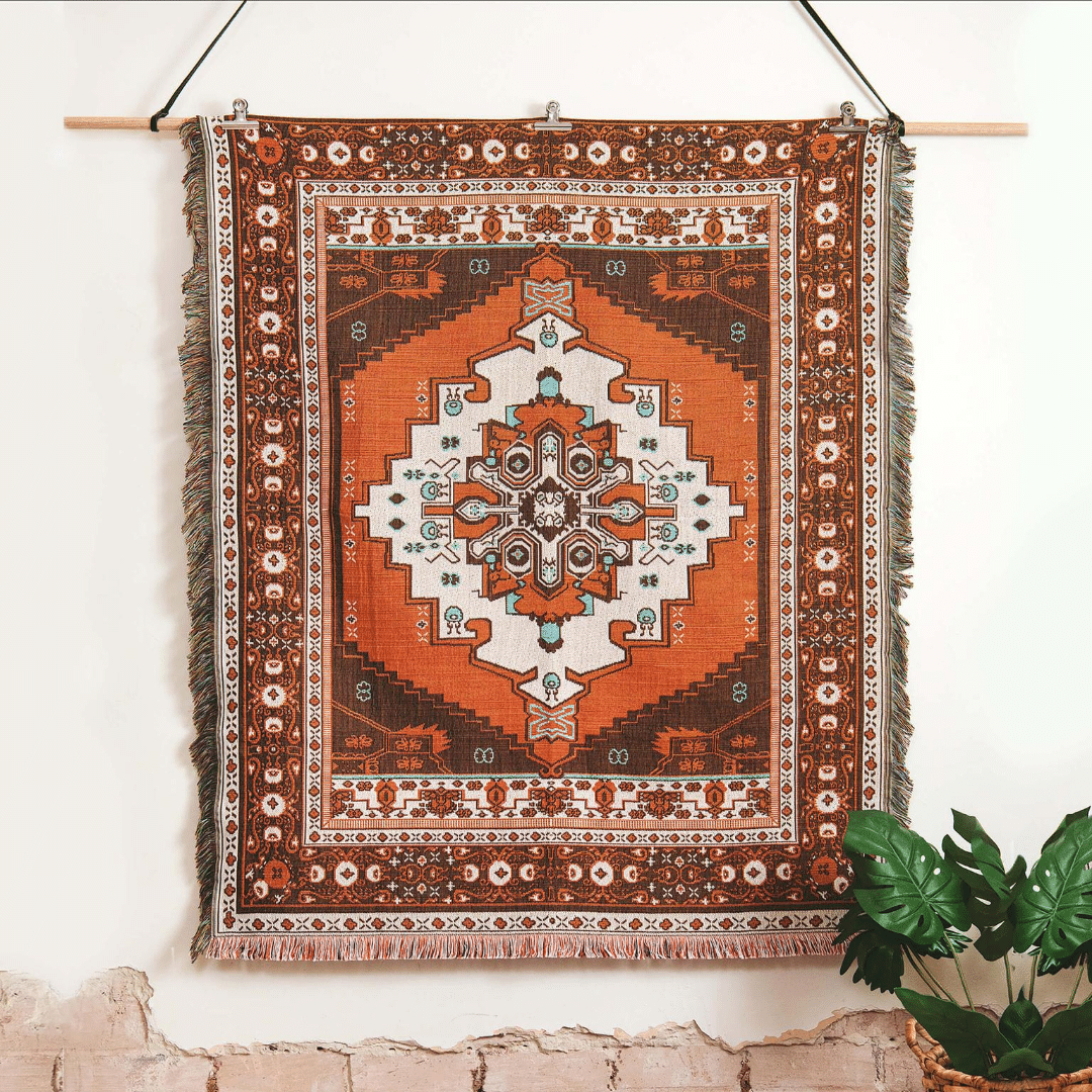 'Norwegian Wood' Woven Picnic Rug/Throw: Regular 130x160cm