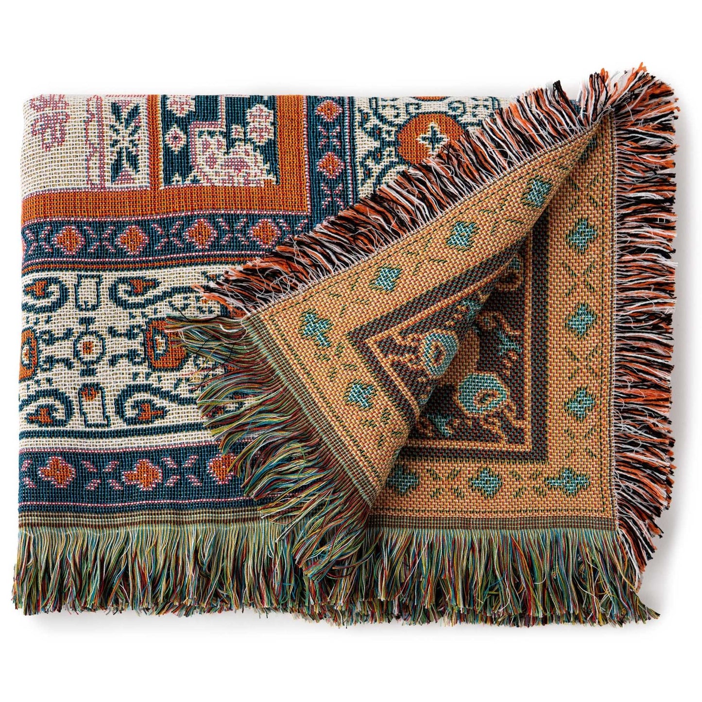 'Strawberry Fields' Woven Picnic Rug/Throw: Regular 130x160cm
