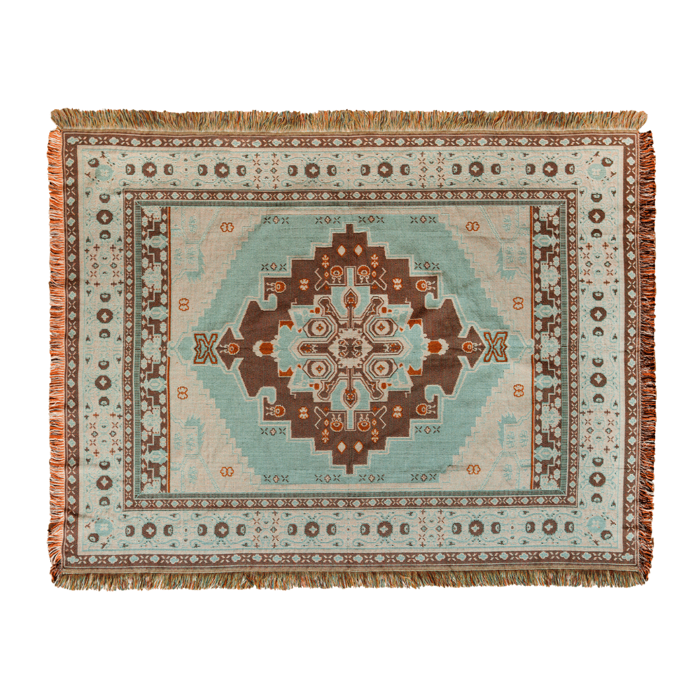'Norwegian Wood' Woven Picnic Rug/Throw: Regular 130x160cm