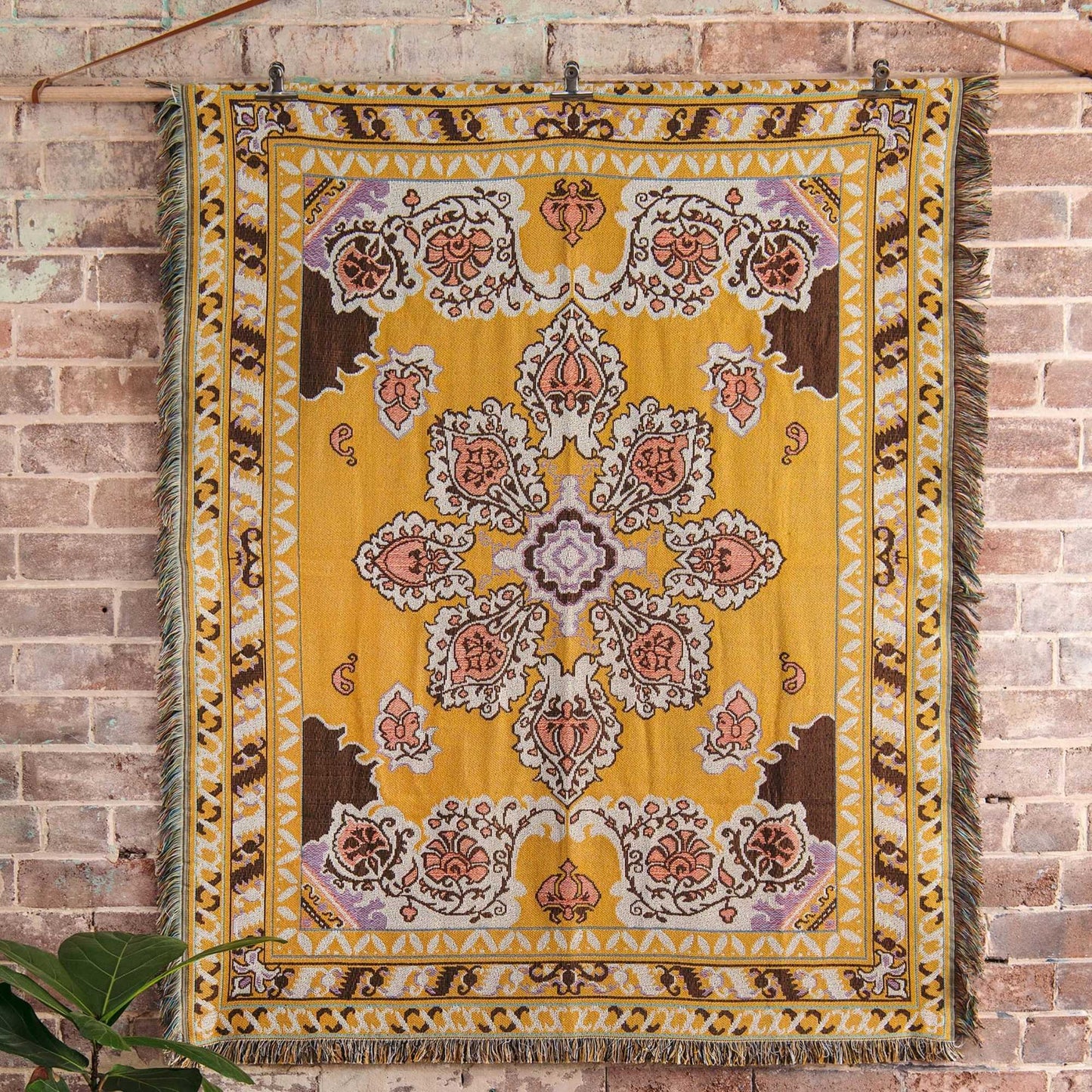 'Here Comes The Sun' Woven Picnic Rug/Throw: Regular 130x160cm