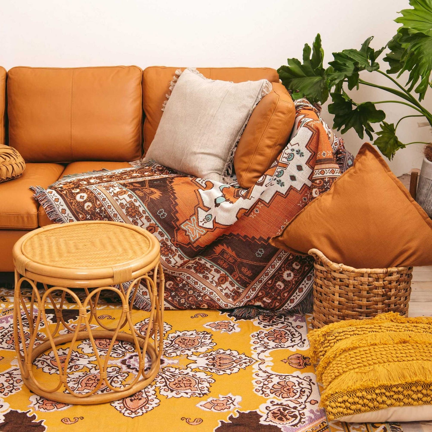 'Here Comes The Sun' Woven Picnic Rug/Throw: Regular 130x160cm