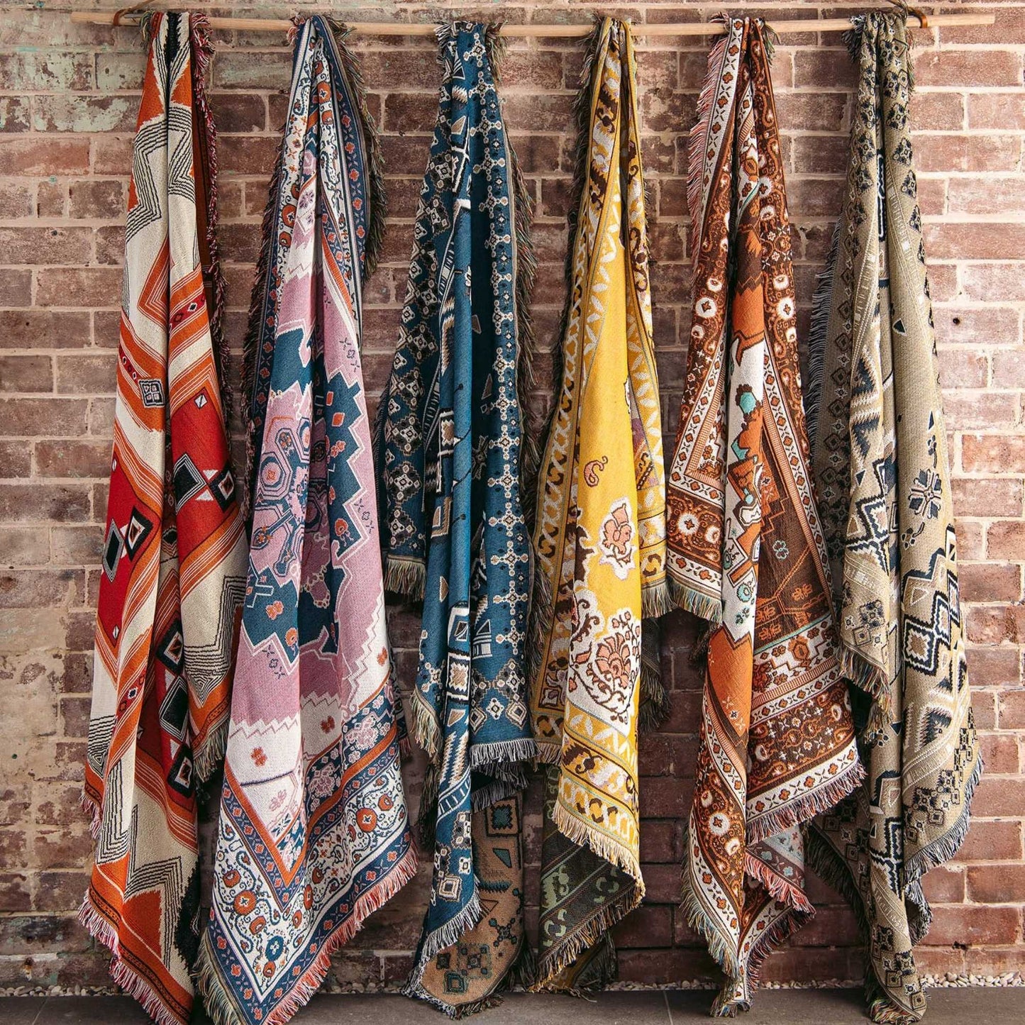 'Norwegian Wood' Woven Picnic Rug/Throw: Regular 130x160cm