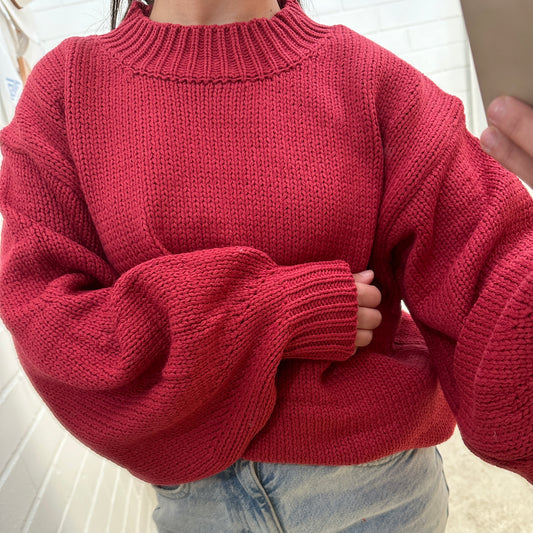 Sydney Knitted Jumper in Berry