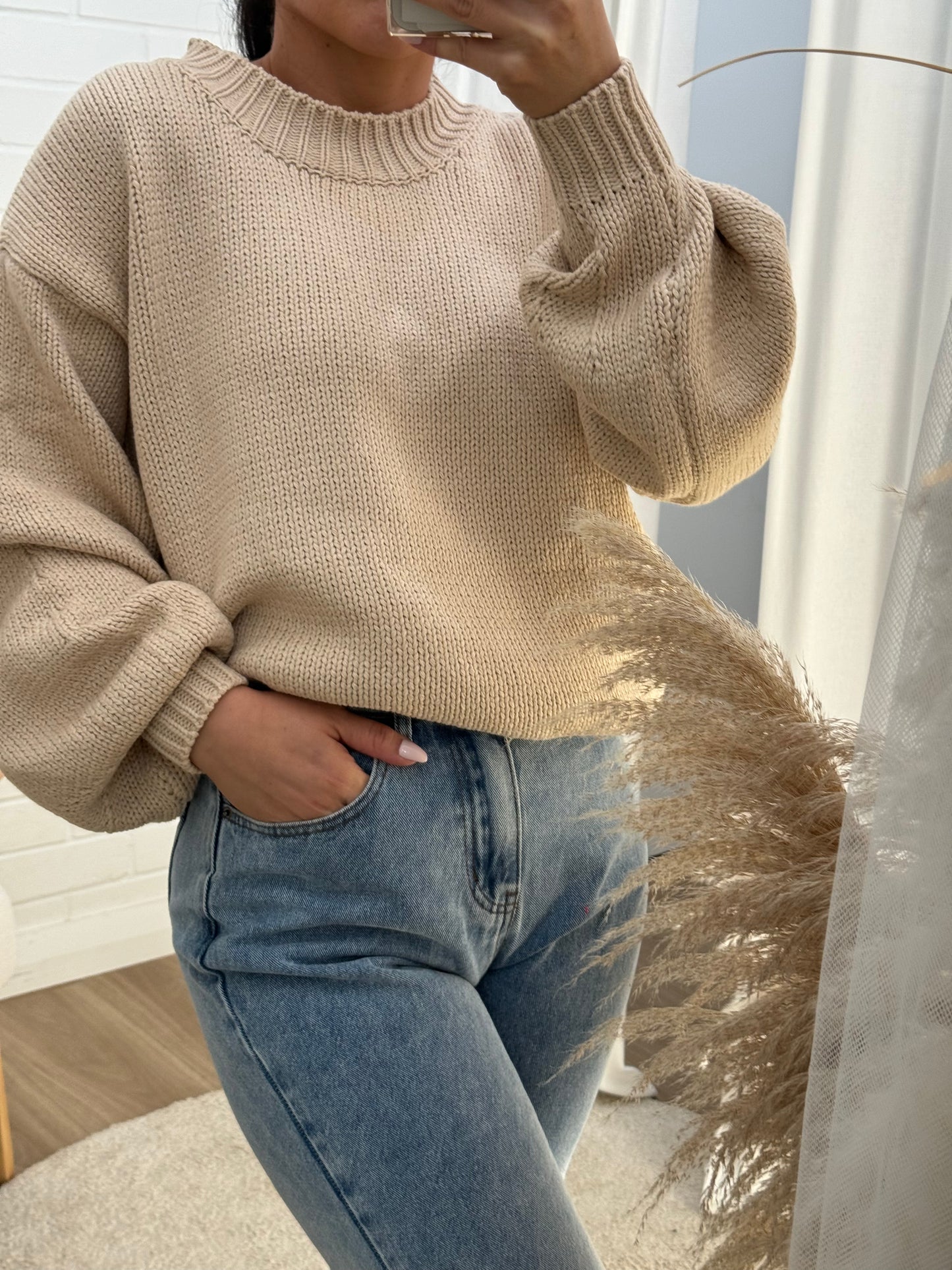 Sydney Knitted Jumper in Cream